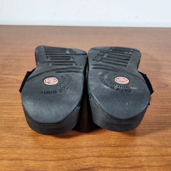 FitFlop Womens Size 8 Wobbleboard Black Slip On Thong Sandal Flip Flop Shoe - Picture 11 of 12